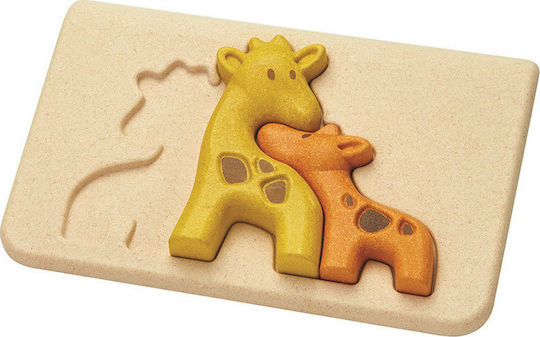 Ξύλινο Παιδικό Puzzle Σφηνώματα Giraffe 3pcs Plan Toys