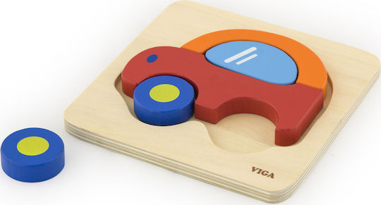 Ξύλινο Παιδικό Puzzle Σφηνώματα Αυτοκίνητο 5pcs Viga Toys