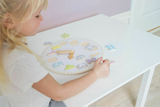 Ξύλινο Παιδικό Puzzle Σφηνώματα Ρολόϊ 12pcs Jabadabado