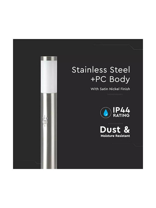 V-TAC Outdoor Floor Lamp Small Post IP44 for E27 Silver