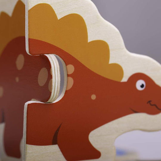 Lemnos Puzzle pentru Copii cu Îmbinări Dinozauri pentru 1+ Ani 8buc Big Jigs