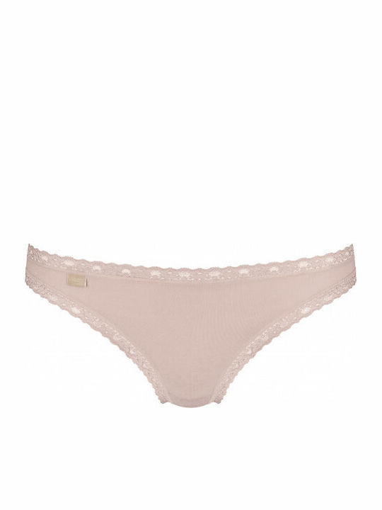 24/7 Weekend Βαμβακερά Γυναικεία Brazil 2Pack με Δαντέλα Beige/Puro