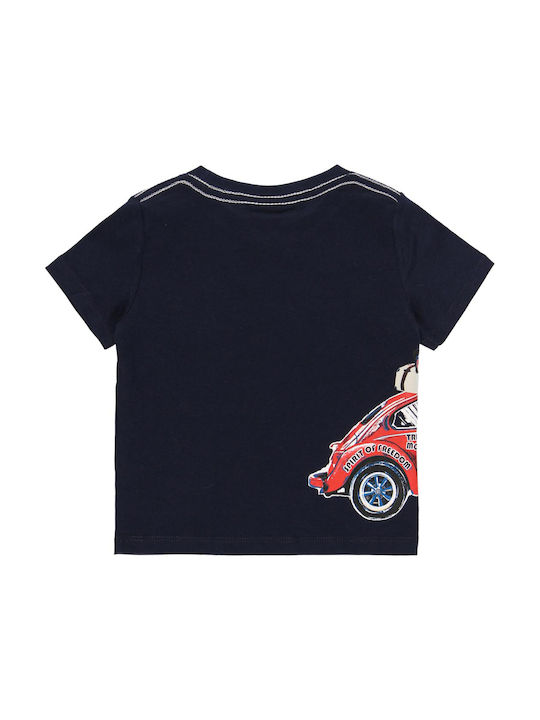 Boboli Get Out & Explore Παιδικό T-shirt Navy Μπλε