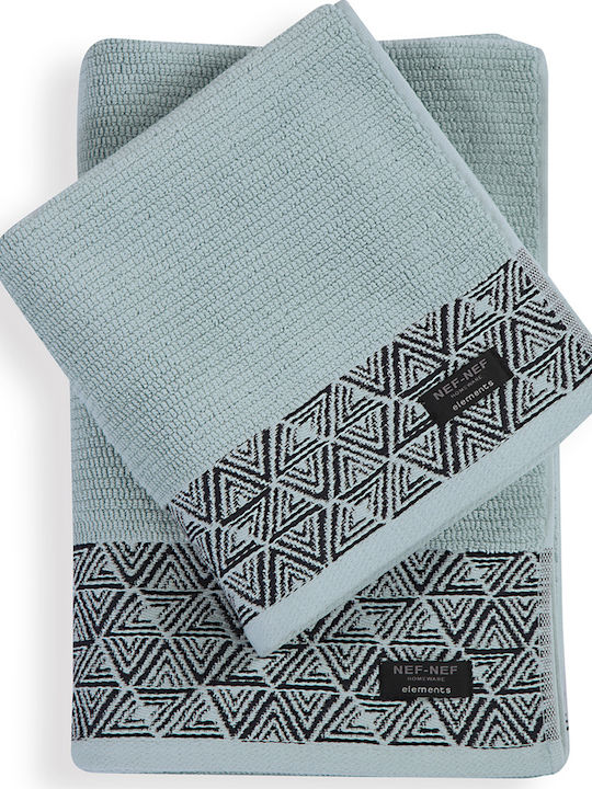 Nef-Nef Homeware Facecloth Aston 028248 50x100cm. Cloud Blue Weight 650gr/m²