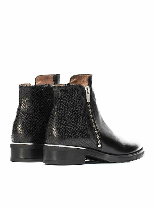 Leather Women's Ankle Boots Black