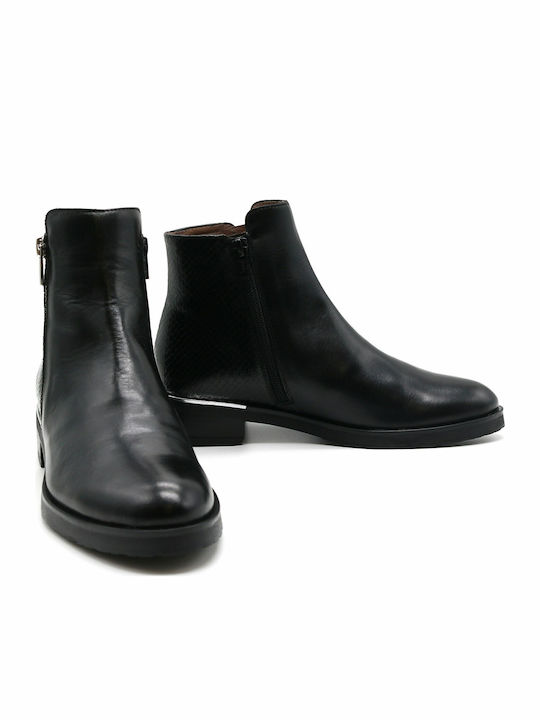 Leather Women's Ankle Boots Black