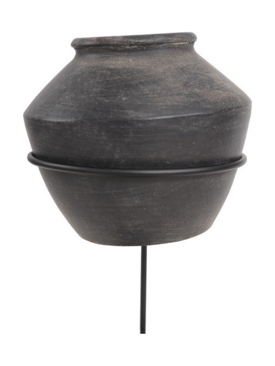 Soulworks Decorative Vase With Base Black 20x20x33cm