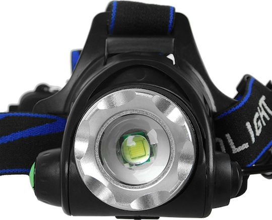 GloboStar Rechargeable Headlamp LED IP44 with Maximum Brightness 1800lm XML2-T6 100pcs Black