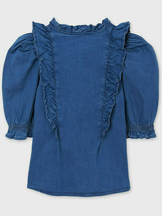 Mayoral Kinderbluse Langarm Blau