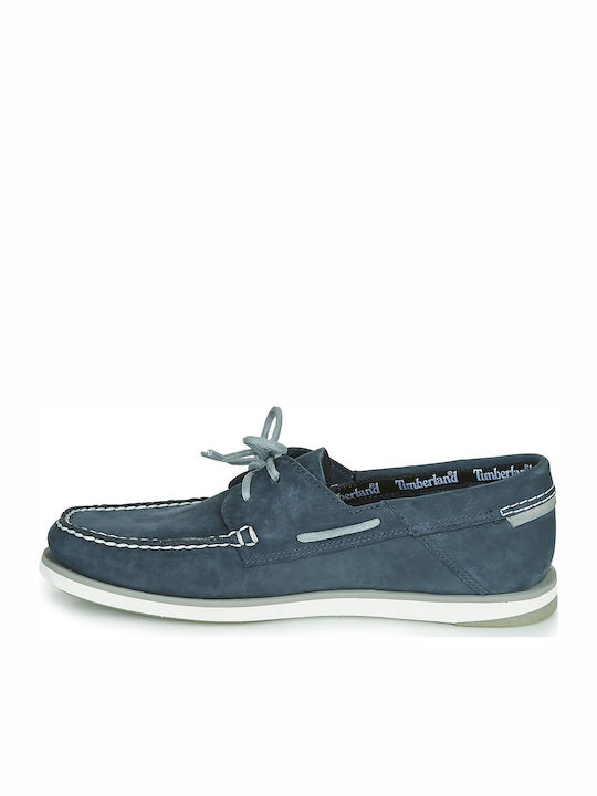 Atlantis Break Men's Suede Boat Shoes Blue