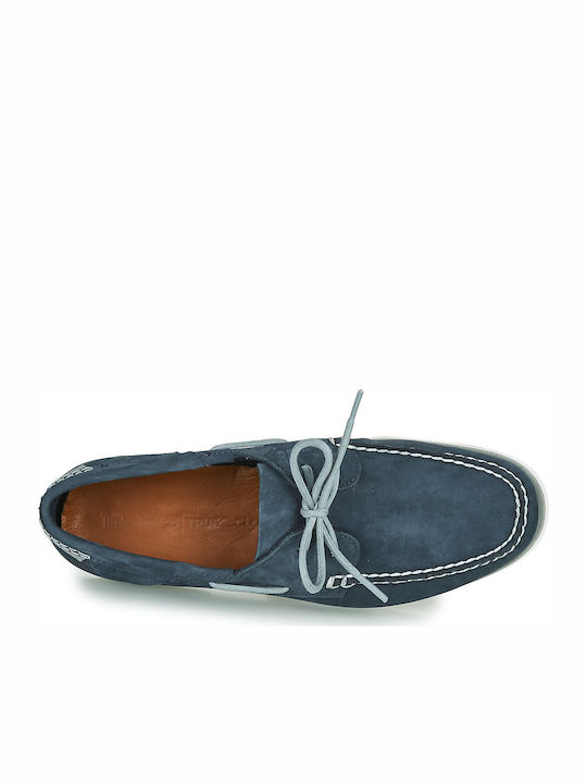 Atlantis Break Men's Suede Boat Shoes Blue