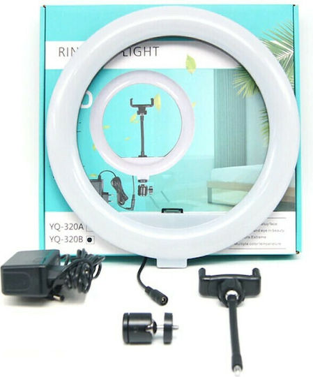 Andowl Ring Light 30cm 3200 - 5600K με Τρίποδο Δαπέδου και Βάση για Κινητό