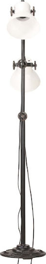 vidaXL Floor Lamp H160xW28cm. with Socket for Bulb E27 White