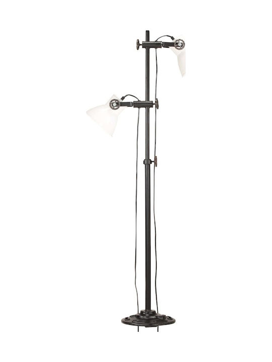 vidaXL Stehleuchte H160xB28cm. mit Fassung für Lampe E27 Weiß