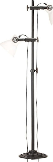 vidaXL Floor Lamp H160xW28cm. with Socket for Bulb E27 White