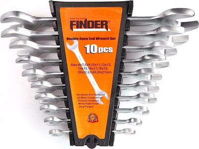 Finder Set of 10 German Wrenches with Head Sizes from 7mm to 27mm