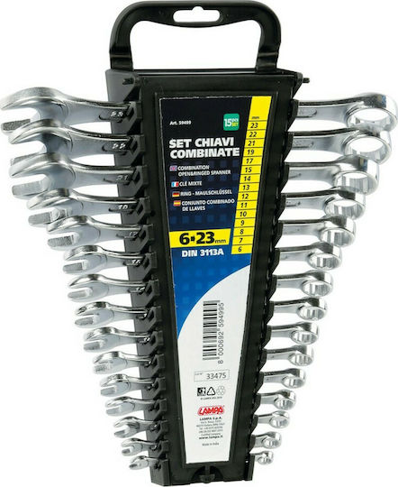 Lampa Σετ Γερμανοπολύγωνα με Mέγεθος από 6mm έως 23mm 15τμχ