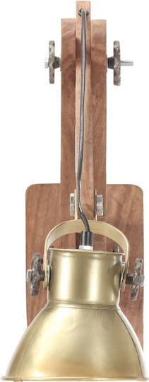 vidaXL Vintage Lamp Wall with Socket E27 Gold 45cm
