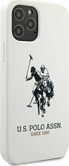 U.S. Polo Assn. Silicone Collection Back Cover Σιλικόνης Λευκό (iPhone 12 Pro Max)