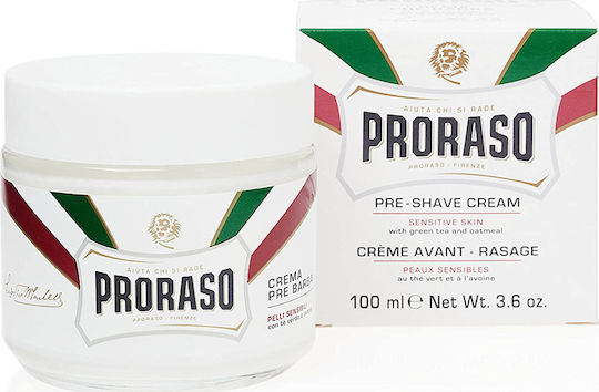 Proraso Sensitive Skin Κρέμα για πριν το Ξύρισμα με Πράσινο Τσάι & Βρώμη 100ml
