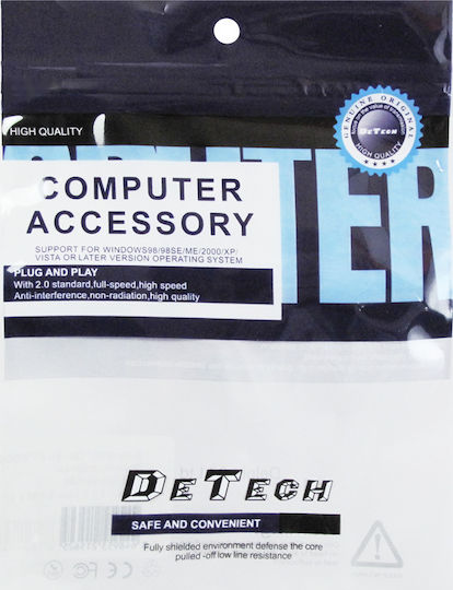 De Tech Converter 3.5mm male to USB-A male White 1pcs (18238)