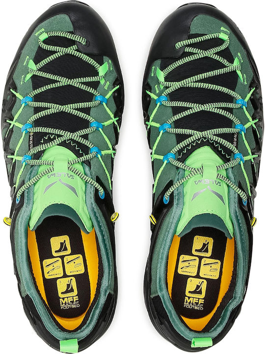 Salewa Wildfire Edge GTX Pantofi De Drumeție Pentru Bărbați Impermeabili Cu Membrană Gore-Tex Verzi