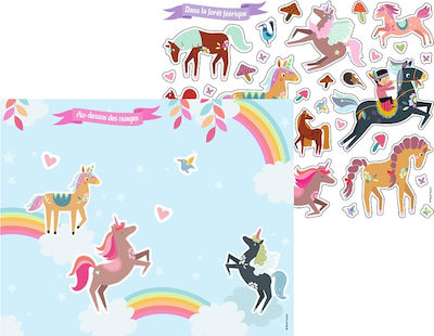 Auzou Stickers Δημιουργώ Μονόκεροι σε Κάρτες for Children 3++ Years