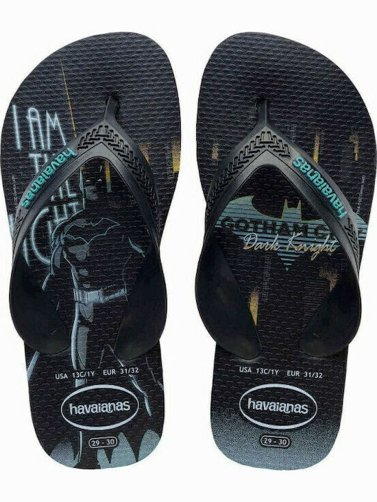 Havaianas Παιδικές Σαγιονάρες Flip Flops Μαύρες Max Herois