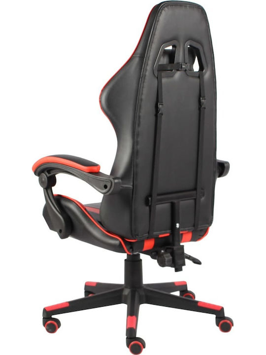 vidaXL Racing Artificial Leather Gaming Chair with Adjustable Arms Black/Red