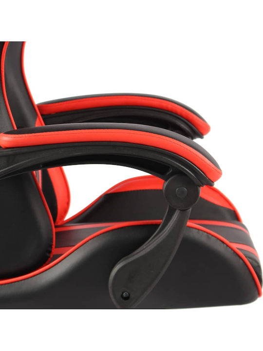 vidaXL Racing Artificial Leather Gaming Chair with Adjustable Arms Black/Red