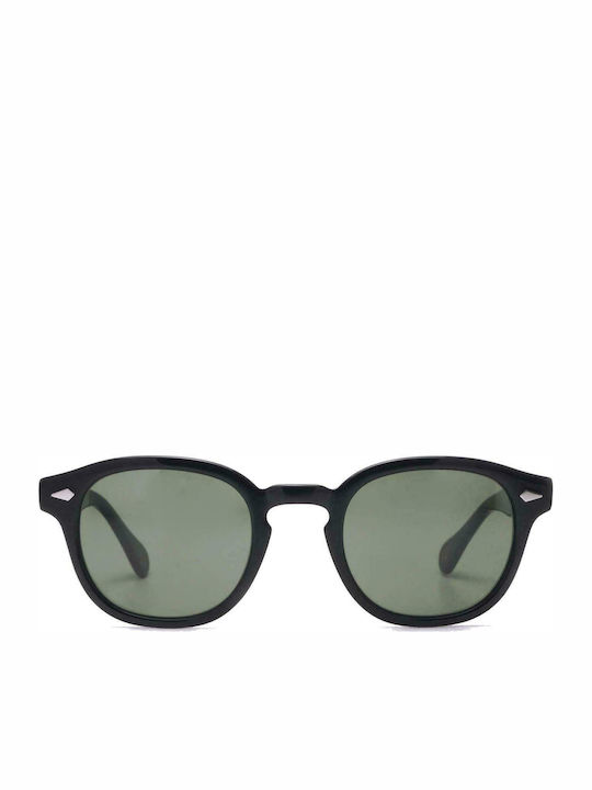 Moscot Lemtosh Unisex Sunglasses with Black Plastic Frame and Black Lens MO-LEMTOSH-BLK/G15