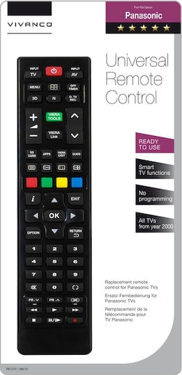 Vivanco Kompatibel Fernbedienung 38015 (Panasonic) für Τηλεοράσεις Panasonic