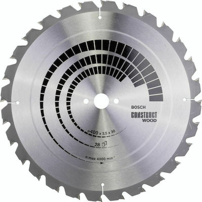 Bosch 2608640693 Cutting Disc Wood 400mm with 28 Teeth 1pcs