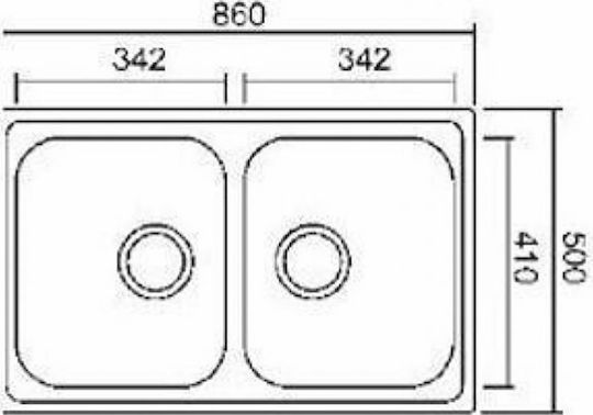 Karag BL-887 Ένθετος Inox Σατινέ Μ86xΠ50cm Ασημί