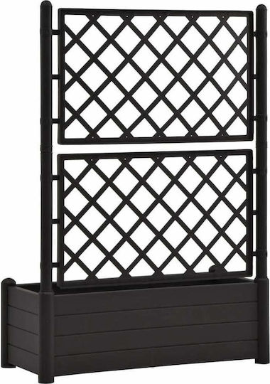 vidaXL Planter Box Plastic Black 100x43x142cm.