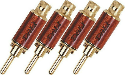 Dali Banana Plugs Set 4τμχ σε Ξύλινη Συσκευασία