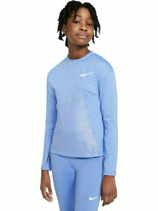 Nike Children's Blouse Long Sleeve Light Blue