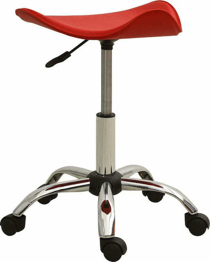 vidaXL Scaun Cu Roți 49cm Roșu