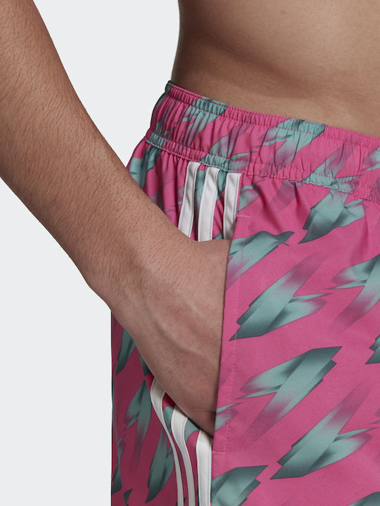 Graphic Herren Badebekleidung Shorts Screaming Pink mit Mustern