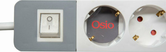 Osio Power Strip 3 Positions with Switch and Cable 1.5m