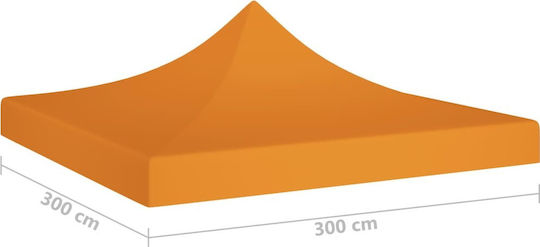vidaXL Square Cover for Kiosk Orange with PVC Coating 3x3m 270gr/m²