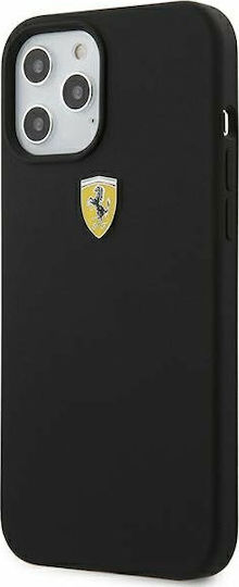 Ferrari On Track Silicone Back Cover Σιλικόνης Μαύρο (iPhone 12 / 12 Pro)