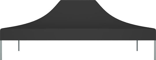 vidaXL Gazebo Cover 270gr/m² Black with PVC Coating 3x4.5m