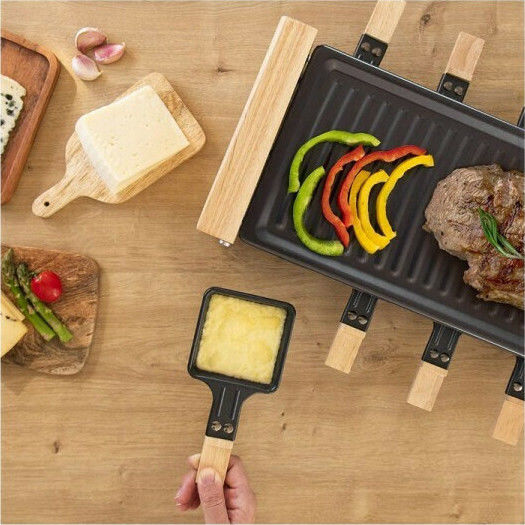 Cecotec Cheese Επιτραπέζια Ηλεκτρική Ψησταριά Raclette Αυλακωτής Πλάκας 1200W με Ρυθμιζόμενο Θερμοστάτη