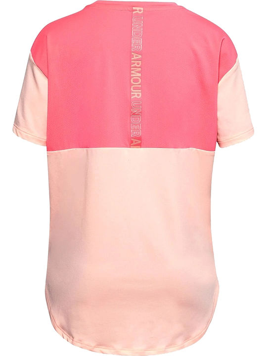 Under Armour Kids Blouse Short Sleeve Pink HeatGear