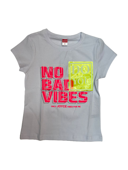 Joyce No Bad Vibes Παιδικό T-shirt Λευκό