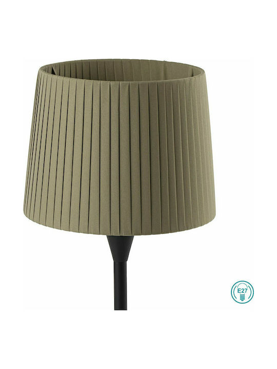 Faro Barcelona Samba Metal Table Lamp for Socket E27 with Green Shade and Black Base