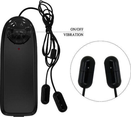 Baile Vibrating Crystal Cap II Extensie Penis cu Vibratie Negru D-219384