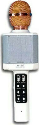 WSTER Wireless Karaoke Microphone in White Color