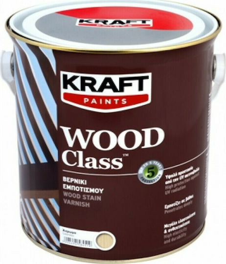Kraft Wood Shield Impregnation Varnish Polyurethane 118 Dark Walnut Satin 2.5lt